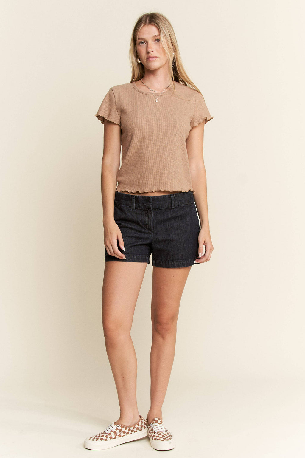 ruffle hem plus top