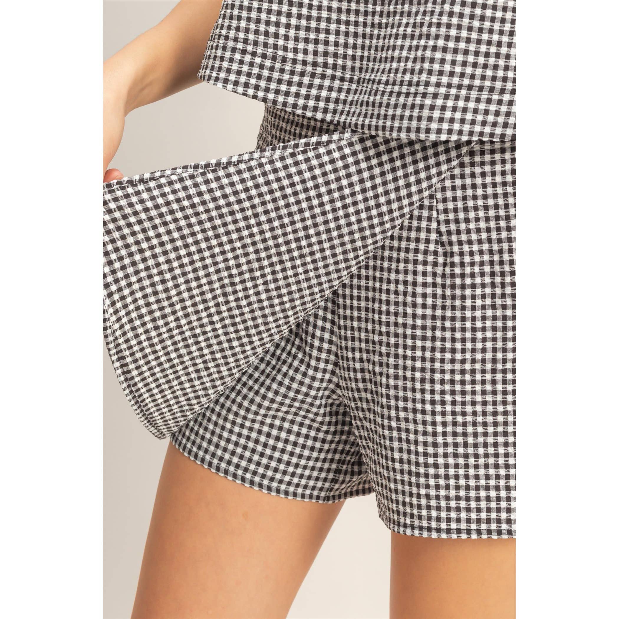 Gingham Sleeveless Set (Shorts)