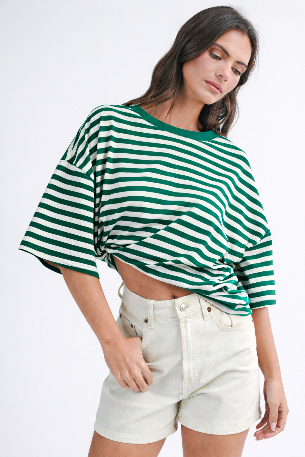 Oversized Stripe Boyfriend Tee
