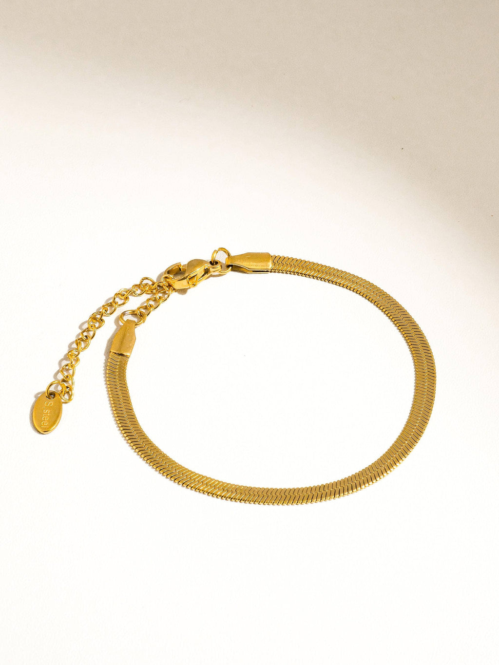 18K Gold Non-Tarnish Snake Bracelet