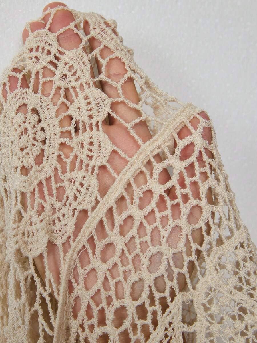 Boho Crochet Lace Cutout Top