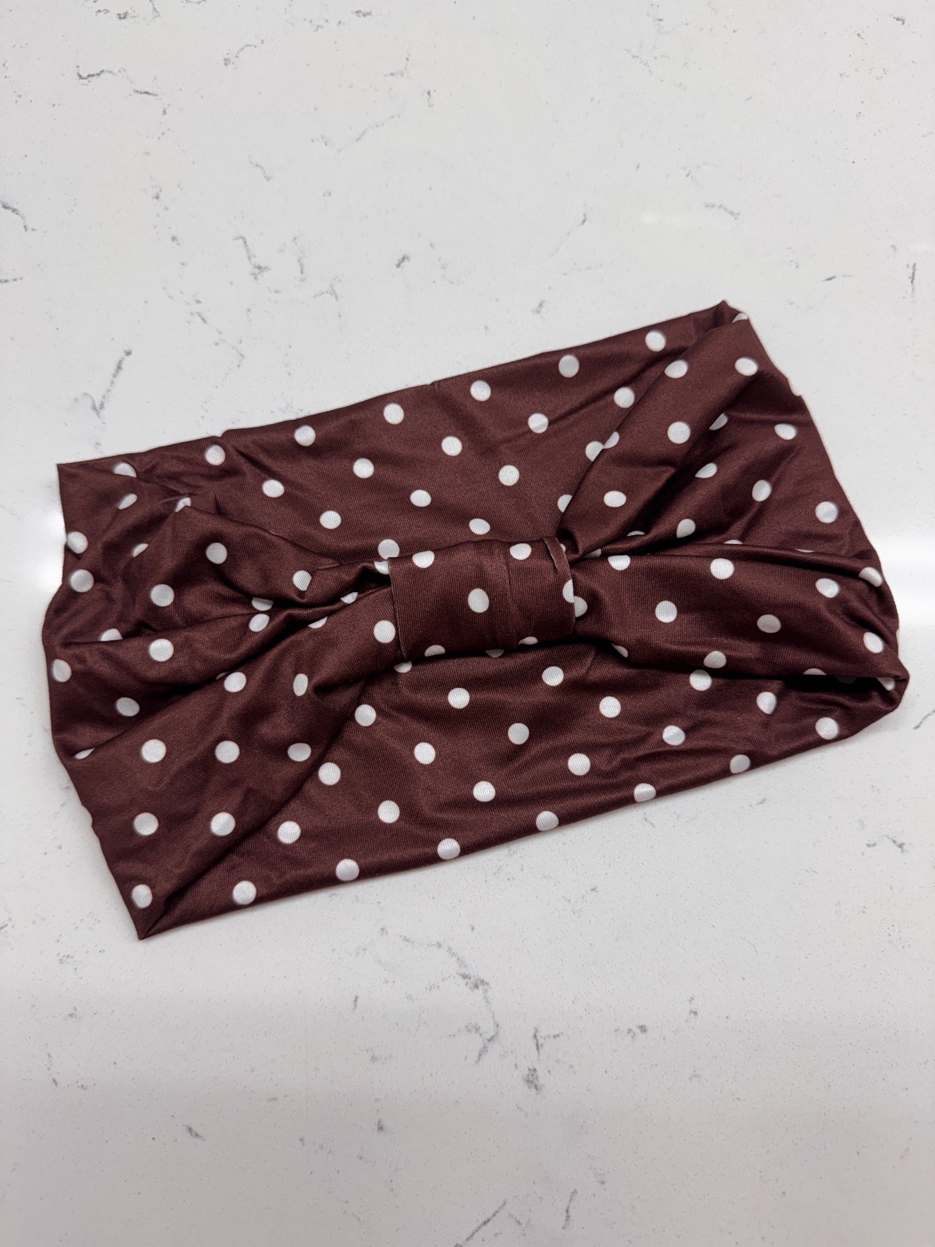 Polka Dot Knot Front Headband