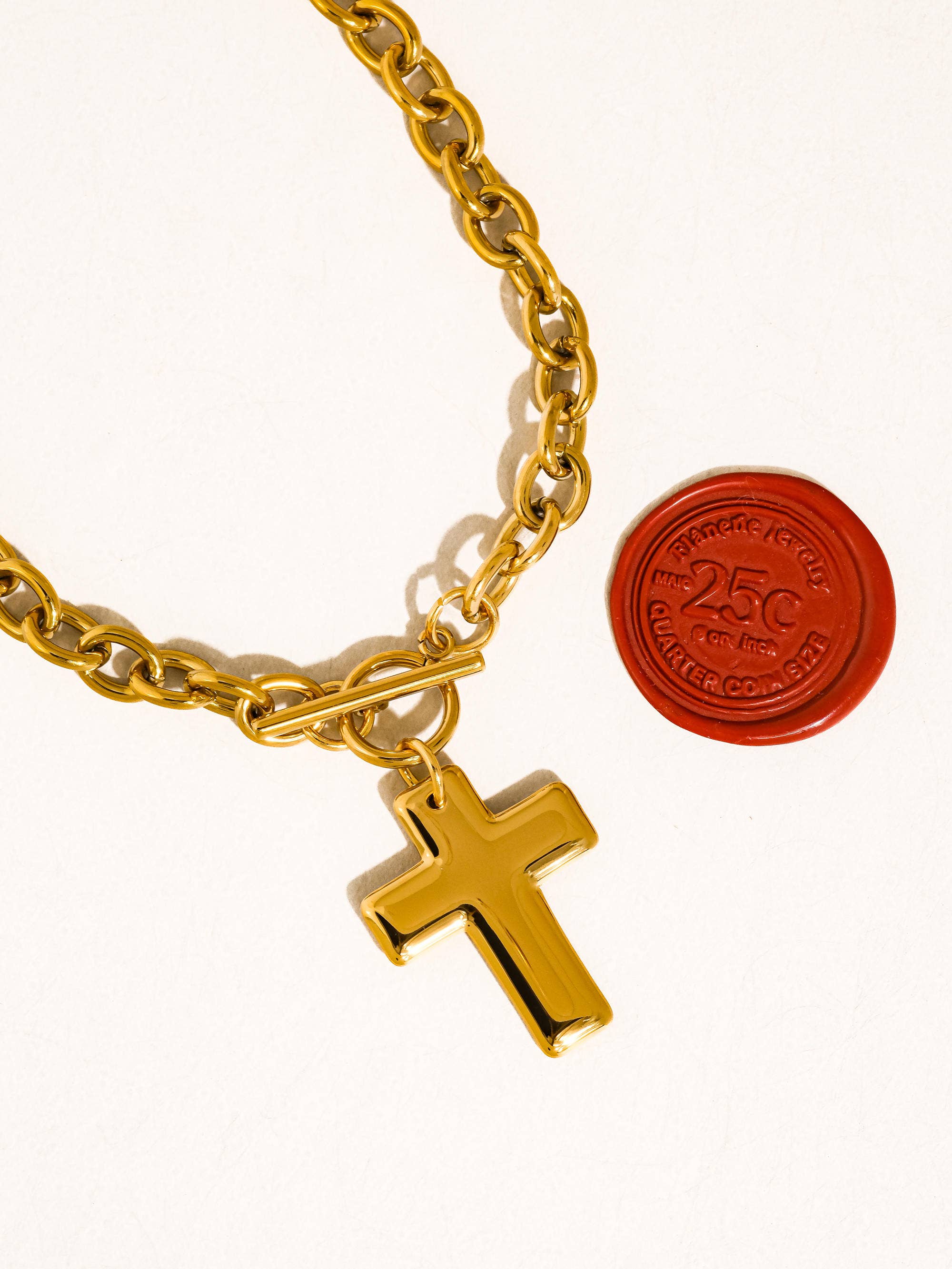 18K Gold Non-Tarnish Pendant Necklace