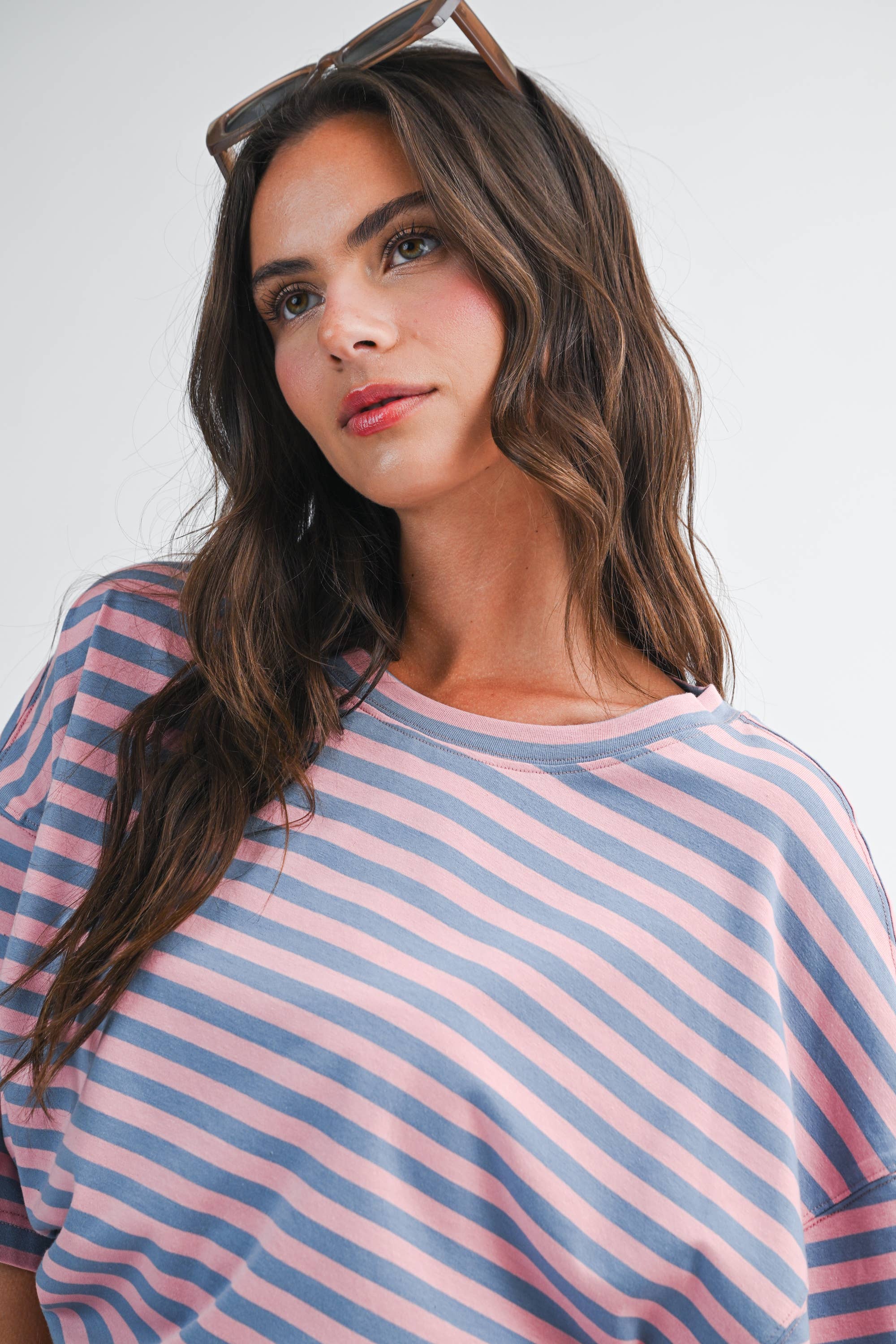 Oversized Stripe Boyfriend Tee