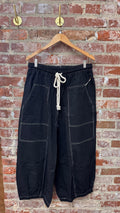 Plus Black Stripe Pants