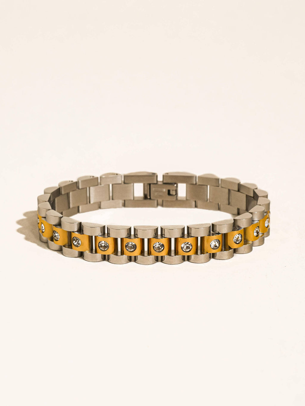 18K Gold Non-Tarnish Two-Tone Bracelet