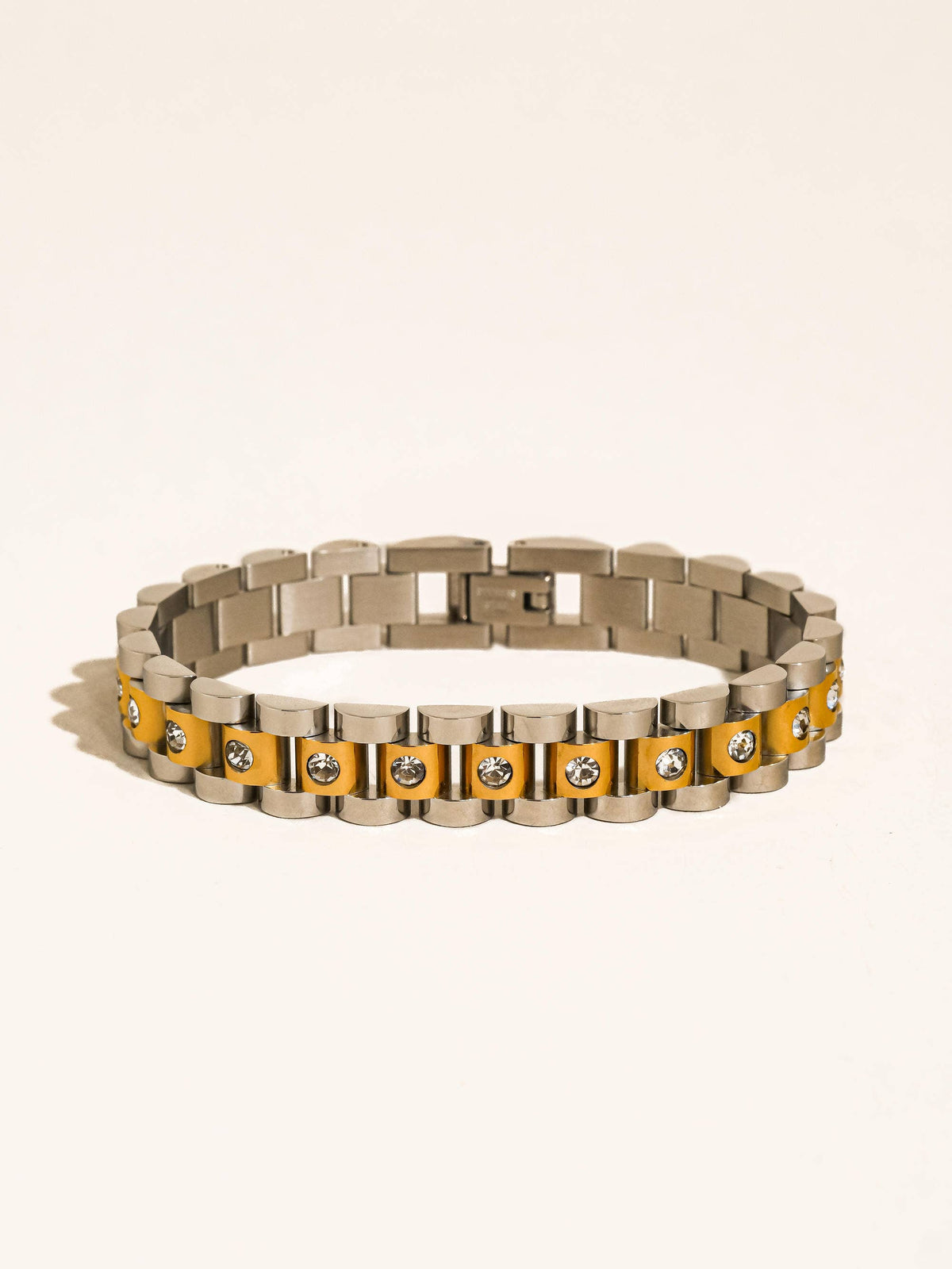 18K Gold Non-Tarnish Two-Tone Bracelet