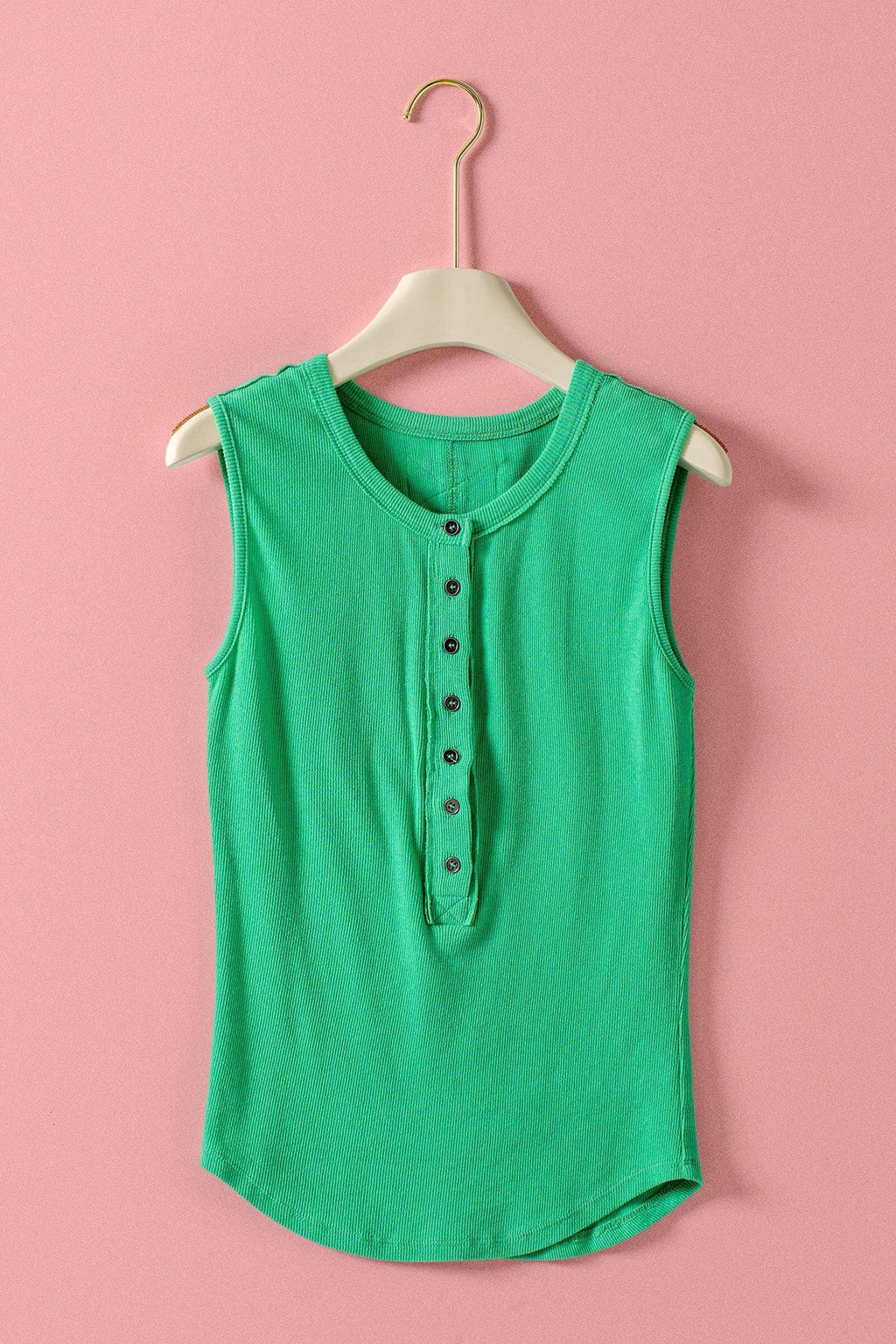 Raw Edge Ribbed Tank
