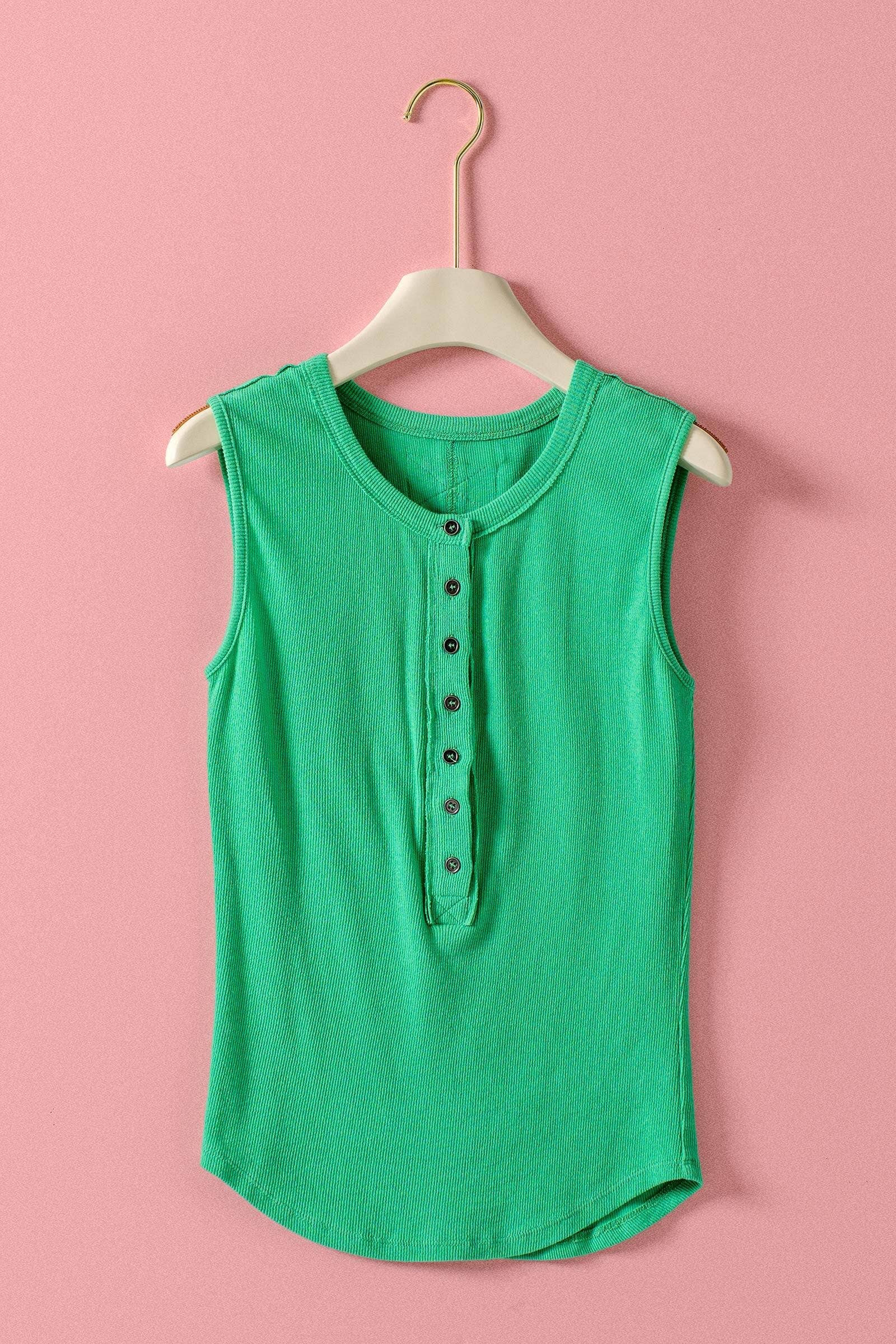 Raw Edge Ribbed Tank