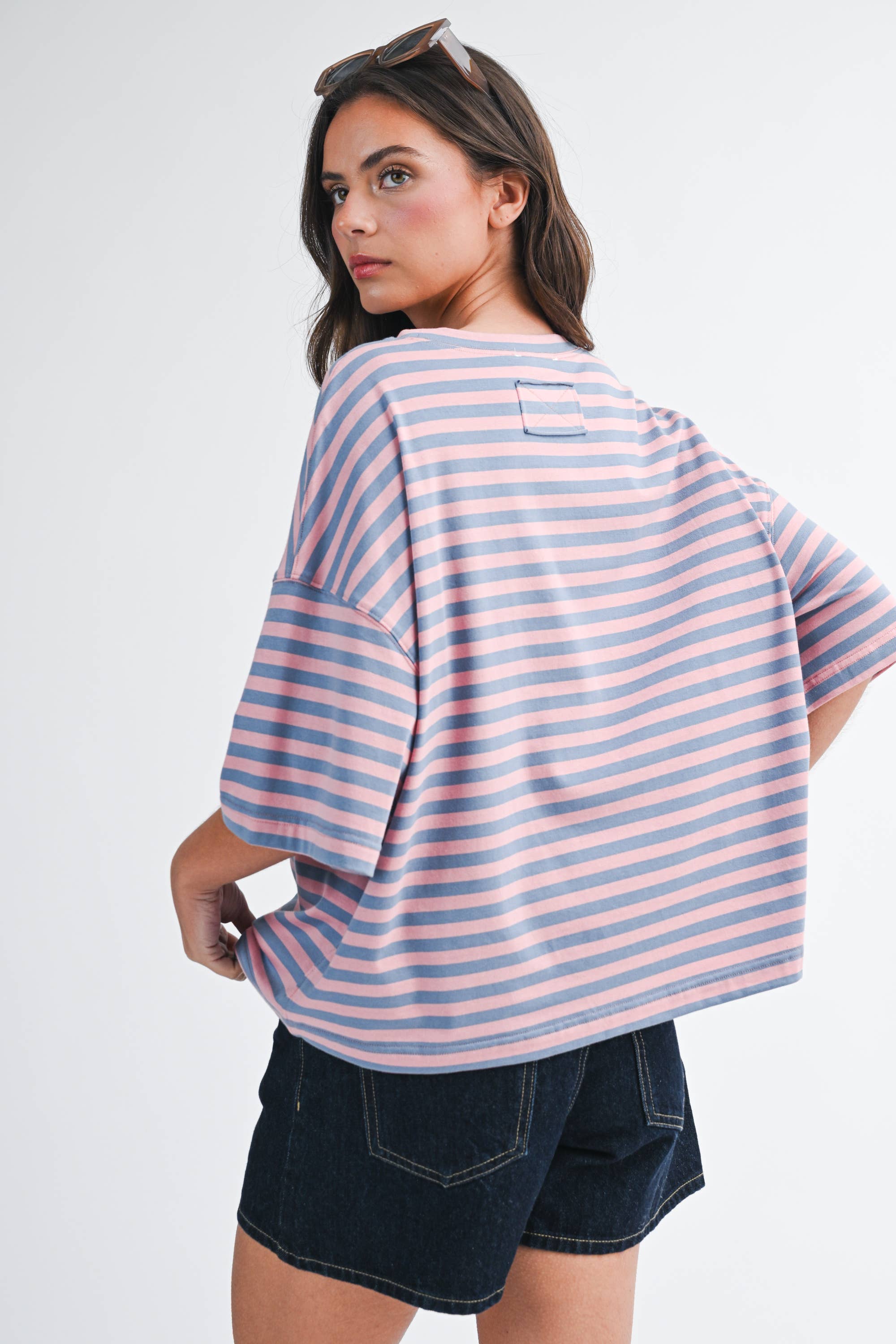Oversized Stripe Boyfriend Tee