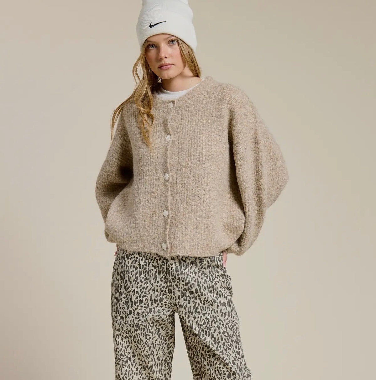 Balloon Knit Cardigan