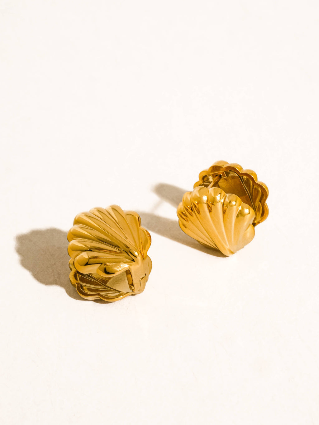 18K Gold Non-Tarnish Shell Earrings