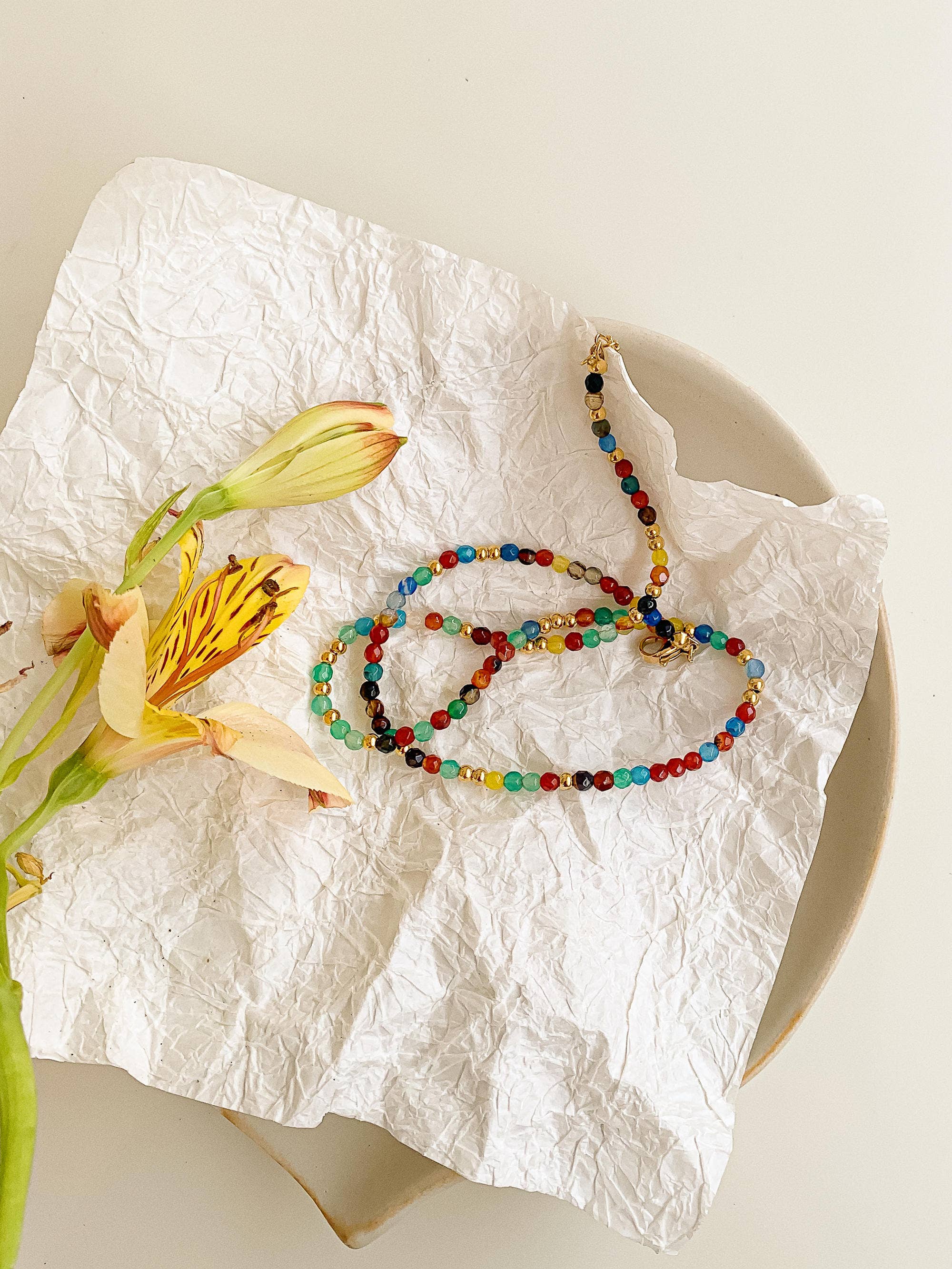 18K Gold Non-Tarnish Estelle Multi Necklace