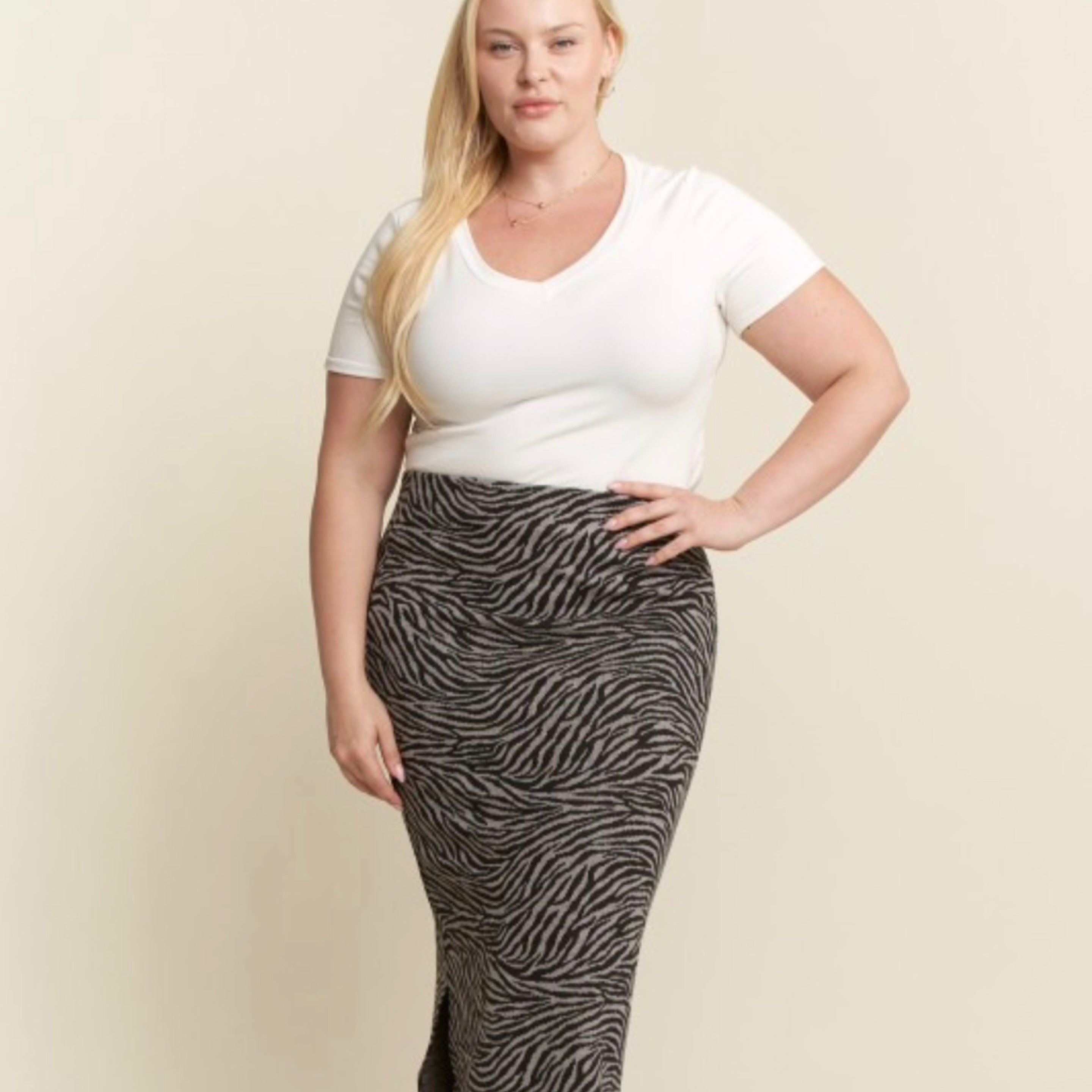 Plus Zebra Skirt