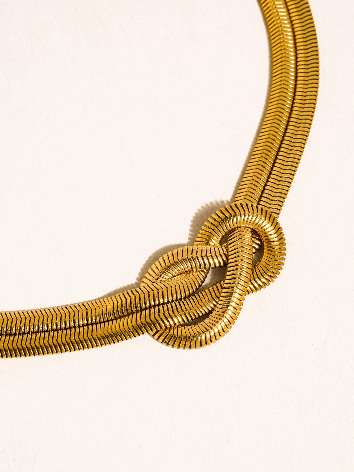 18K Gold Non-Tarnish Knot Necklace