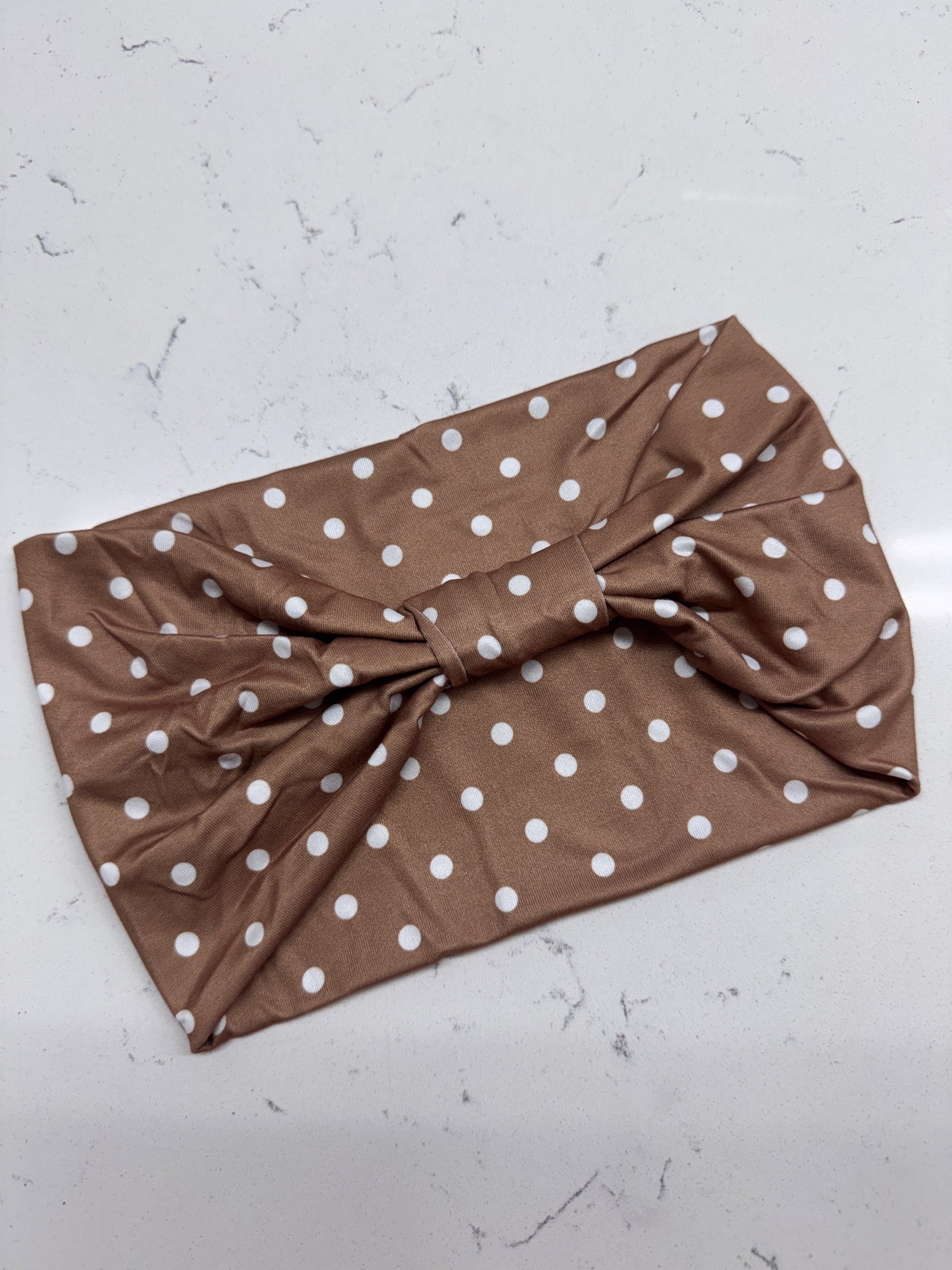 Polka Dot Knot Front Headband