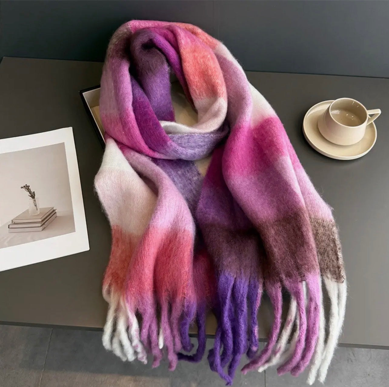Jumbo Plaid Scarf