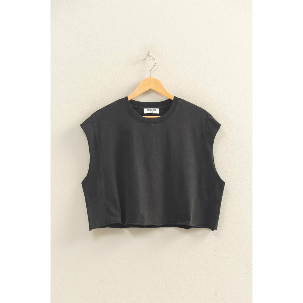 Crew Neck Sleeveless Top