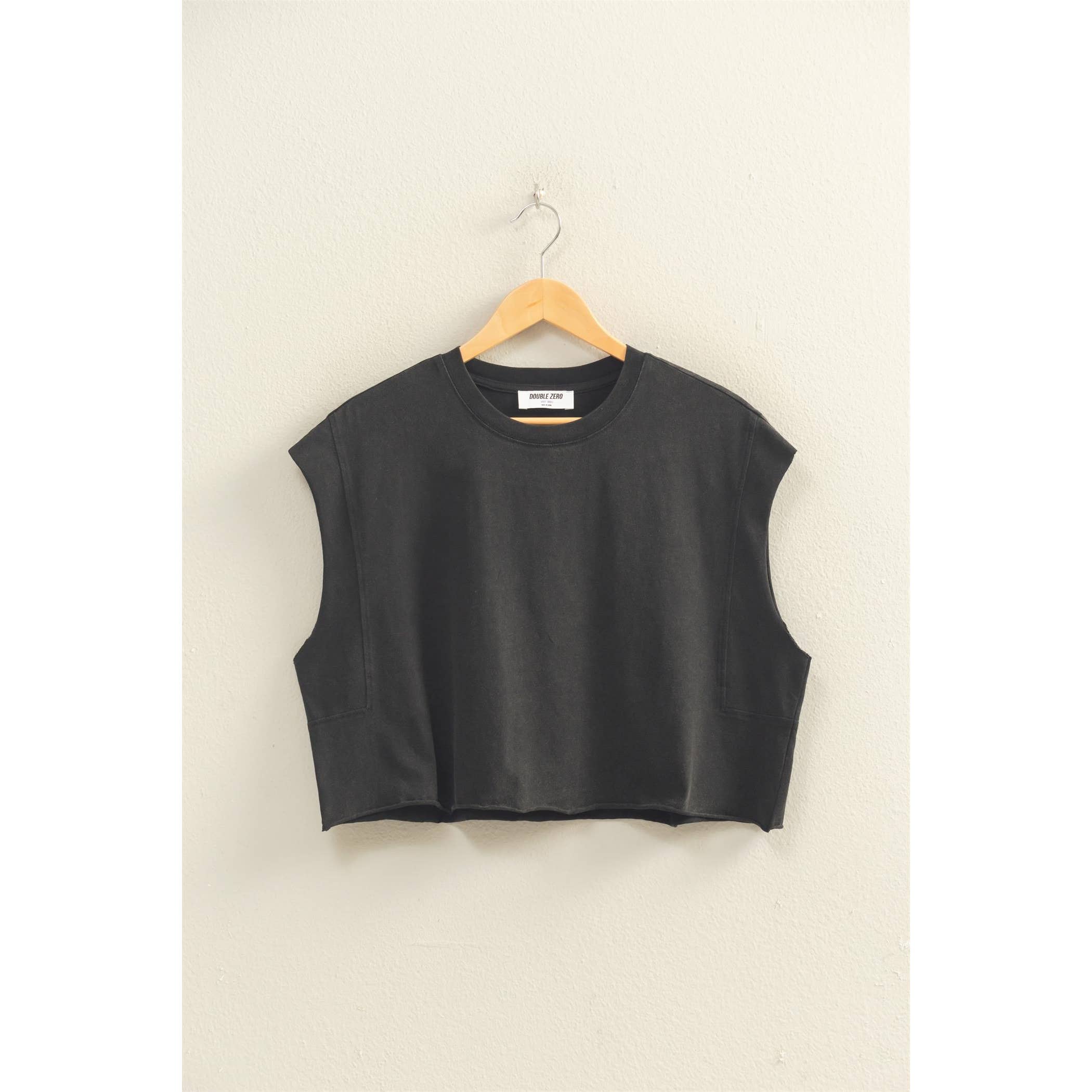 Crew Neck Sleeveless Top