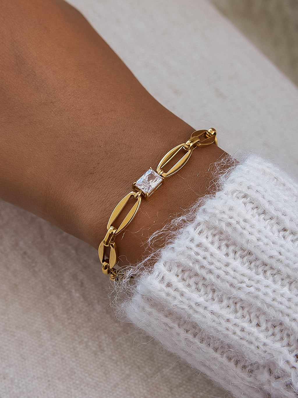 18K Gold Non-Tarnish Link Bracelet