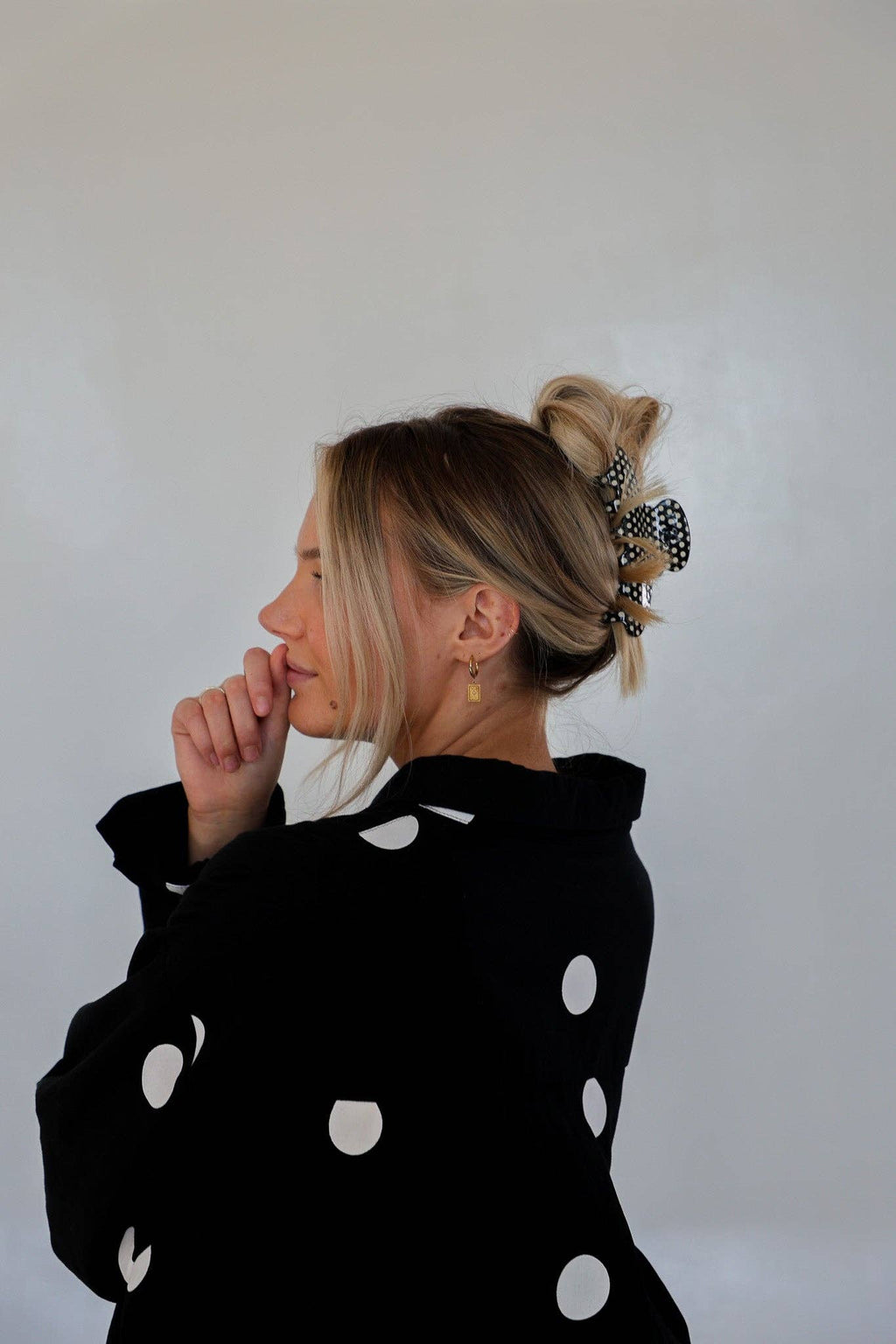 Polka Dot Claw Clip