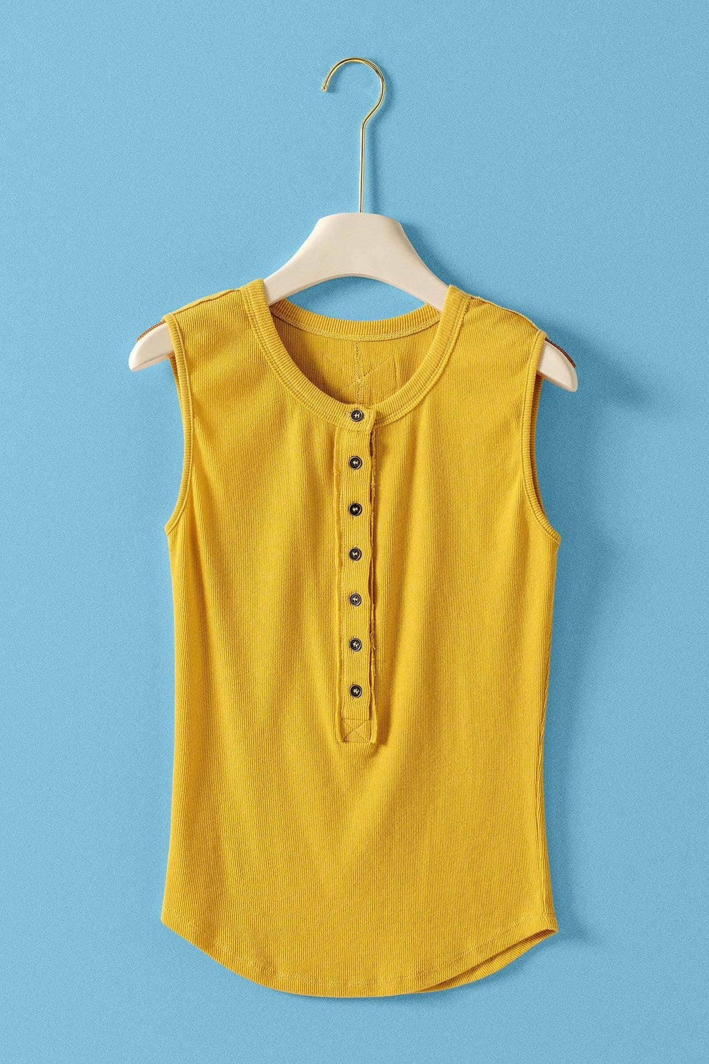 Raw Edge Ribbed Tank