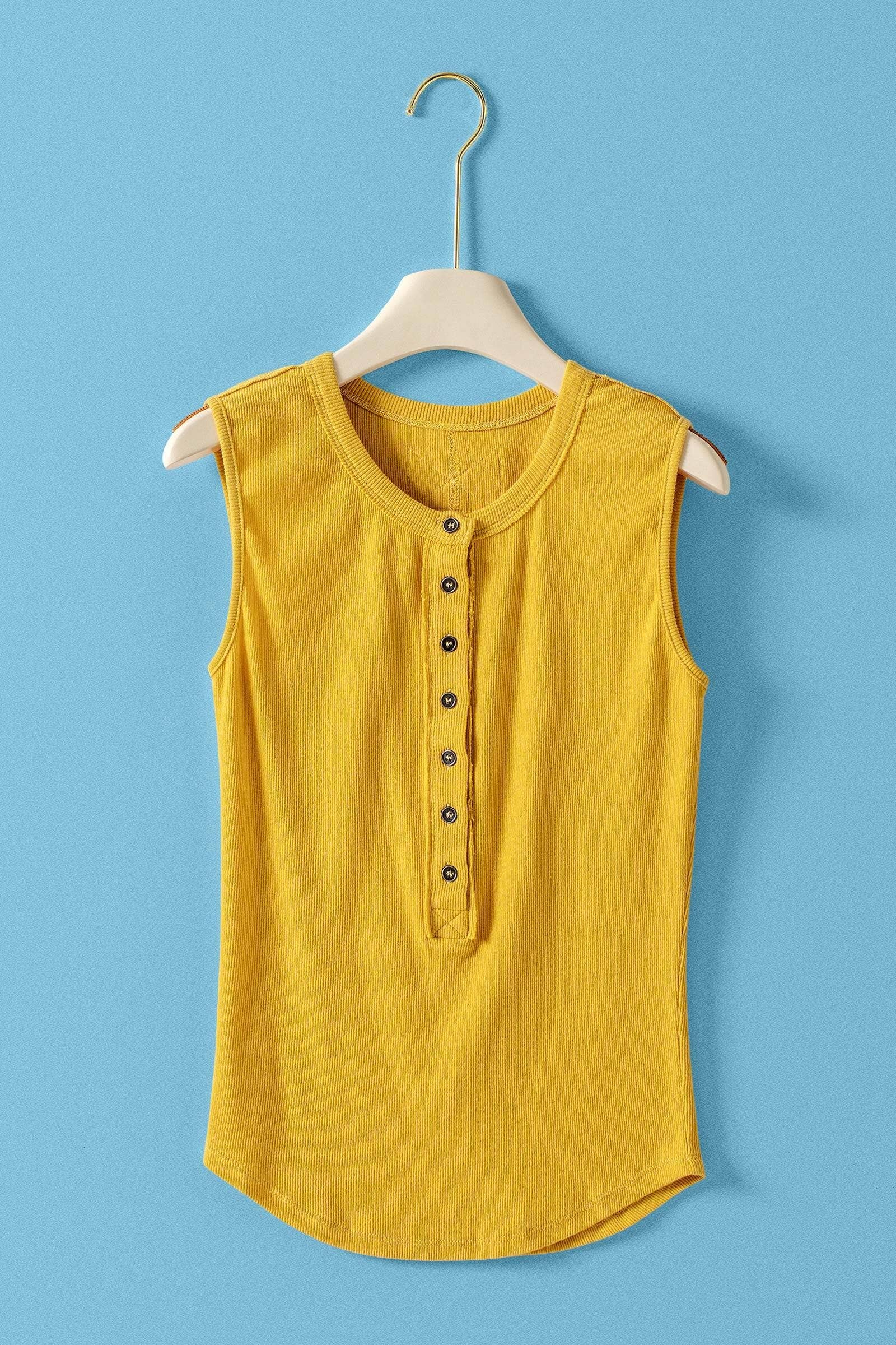 Raw Edge Ribbed Tank