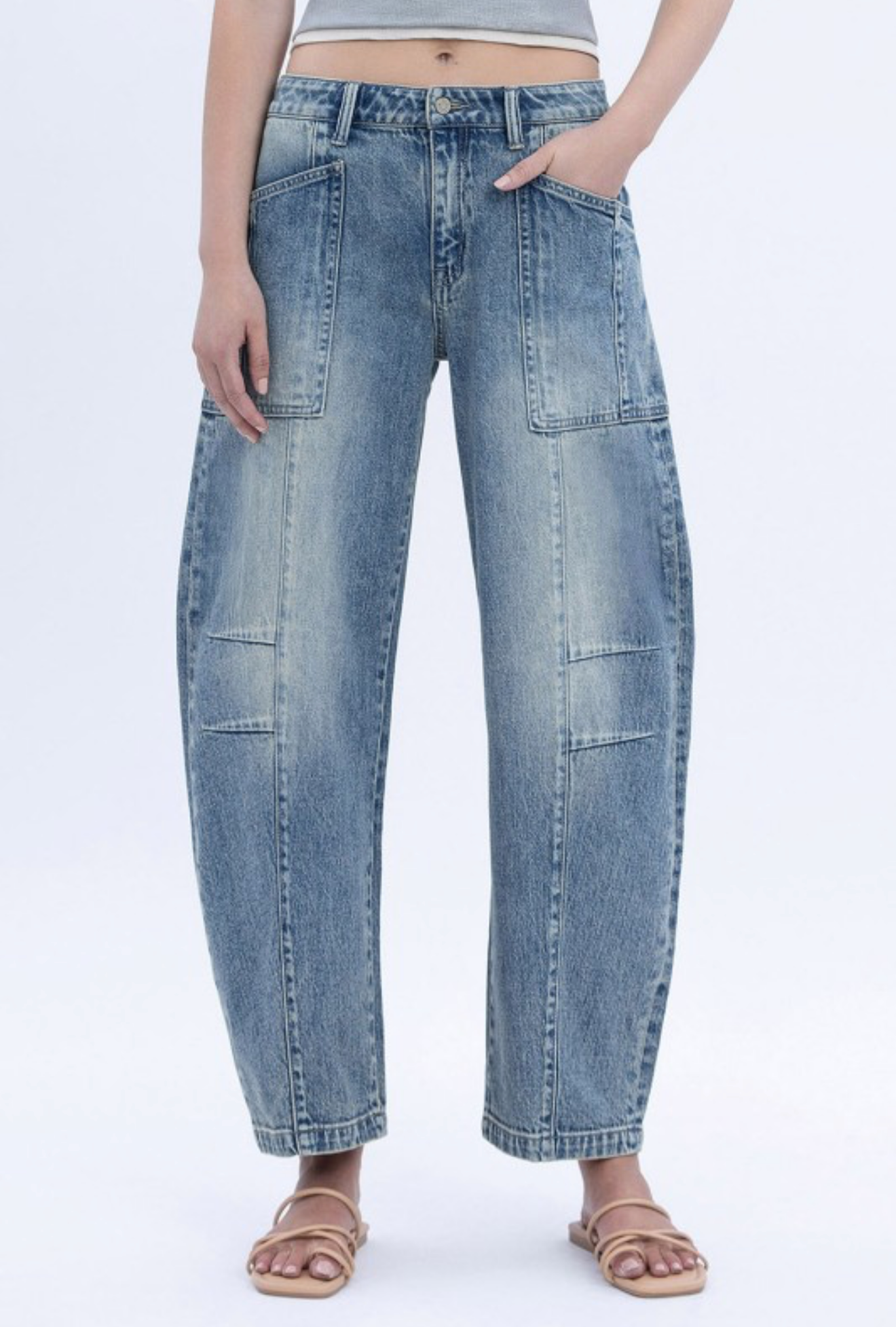 Flying Monkey High Rise Barrel Jean