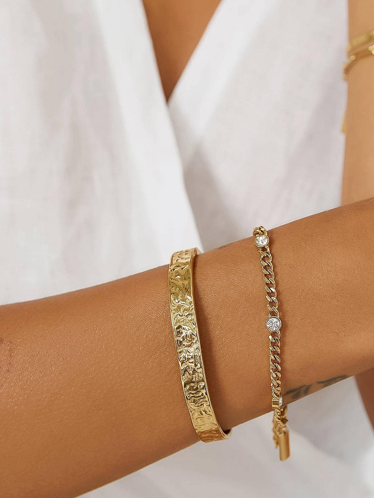 18K Gold Non-Tarnish Cyrus Chain Bracelet