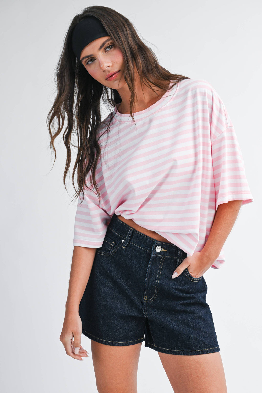 Oversized Stripe Boyfriend Tee