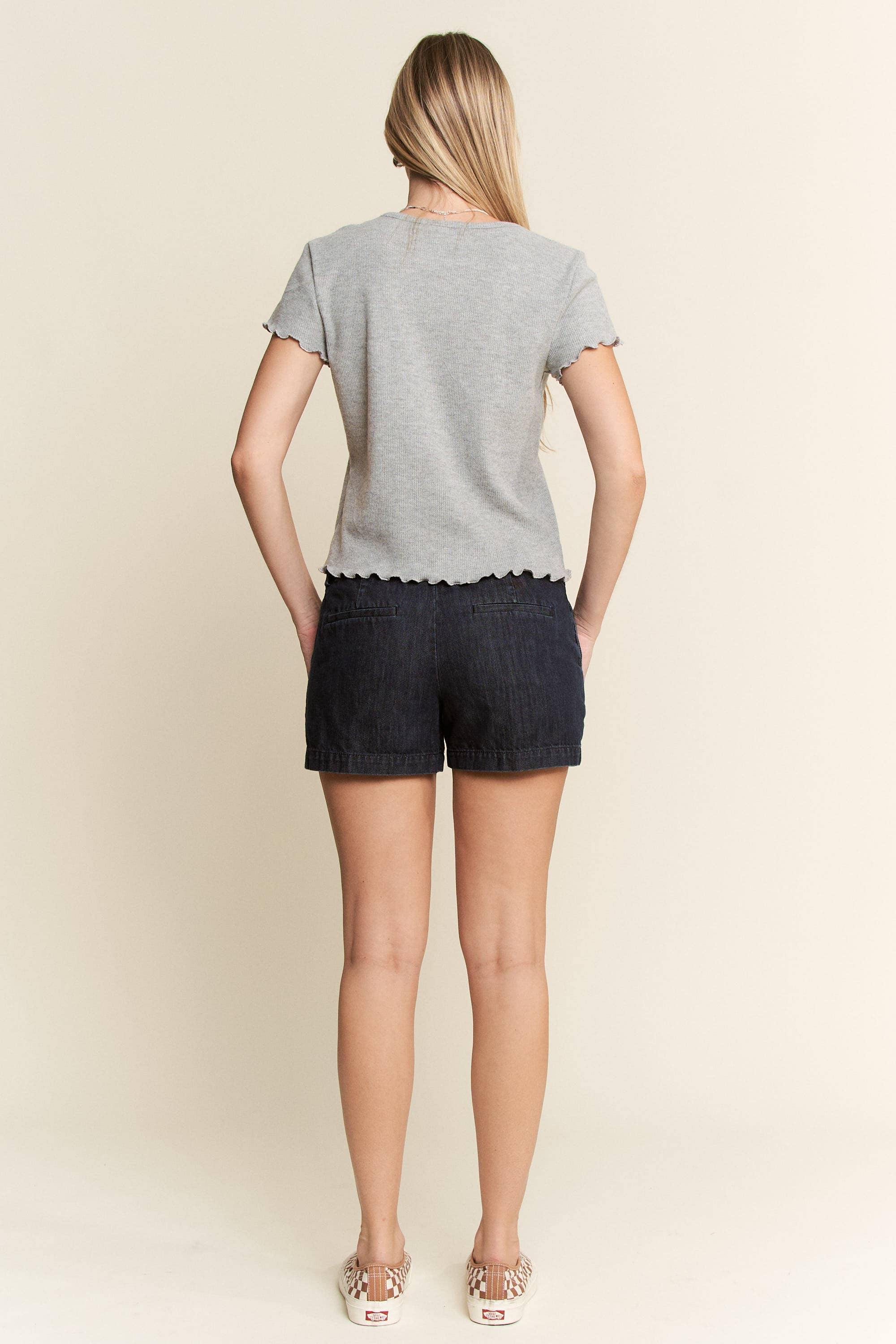 ruffle hem plus top