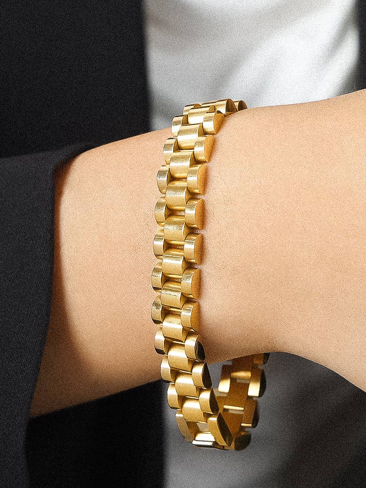 18K Gold Non-Tarnish Watchband Bracelet