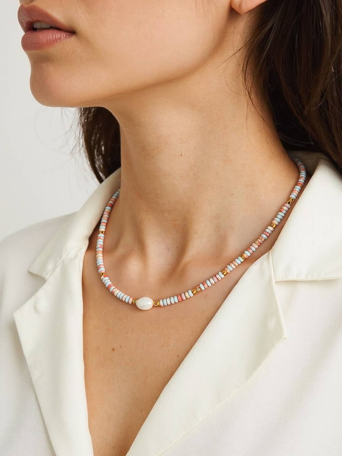Non-Tarnish Boho Pearl Necklace