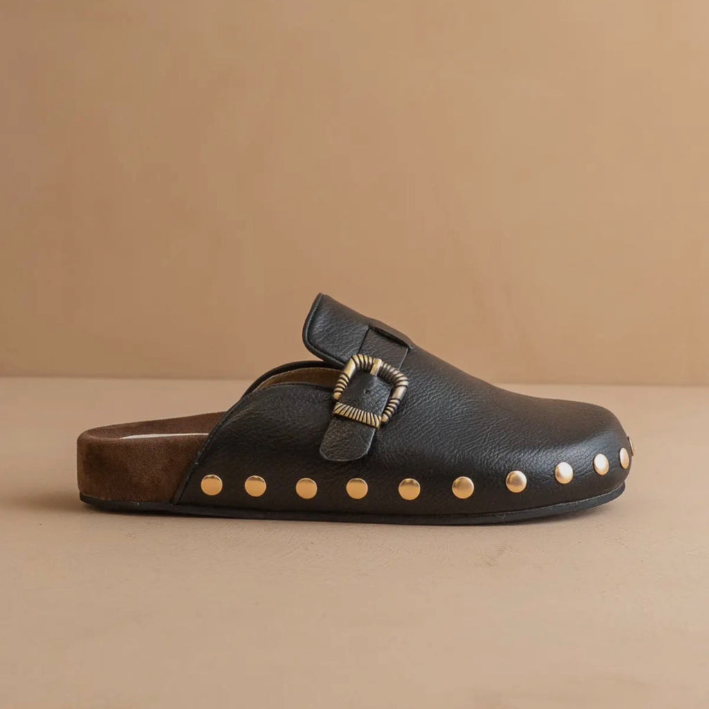 The Becca || Studded Buckle Clog