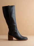 The Harriet || Tall Black Leather Boot