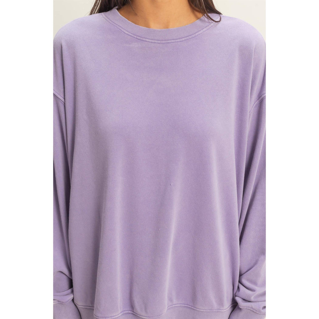 Mineral Washed Crew Neck Sweatshirt