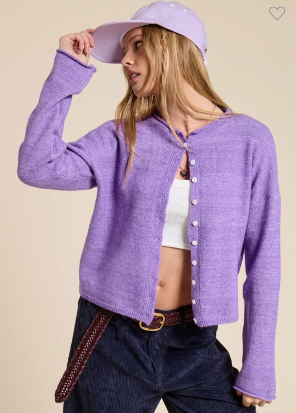 Light Weight Button Cardigan