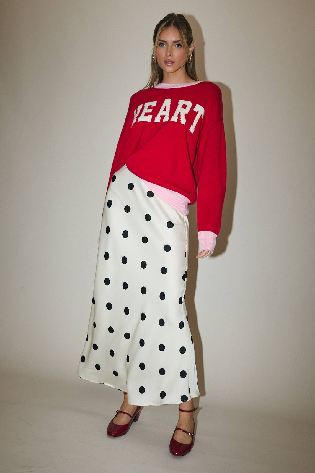 Midi Polka Dot Skirt