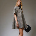Leopard Denim Dress