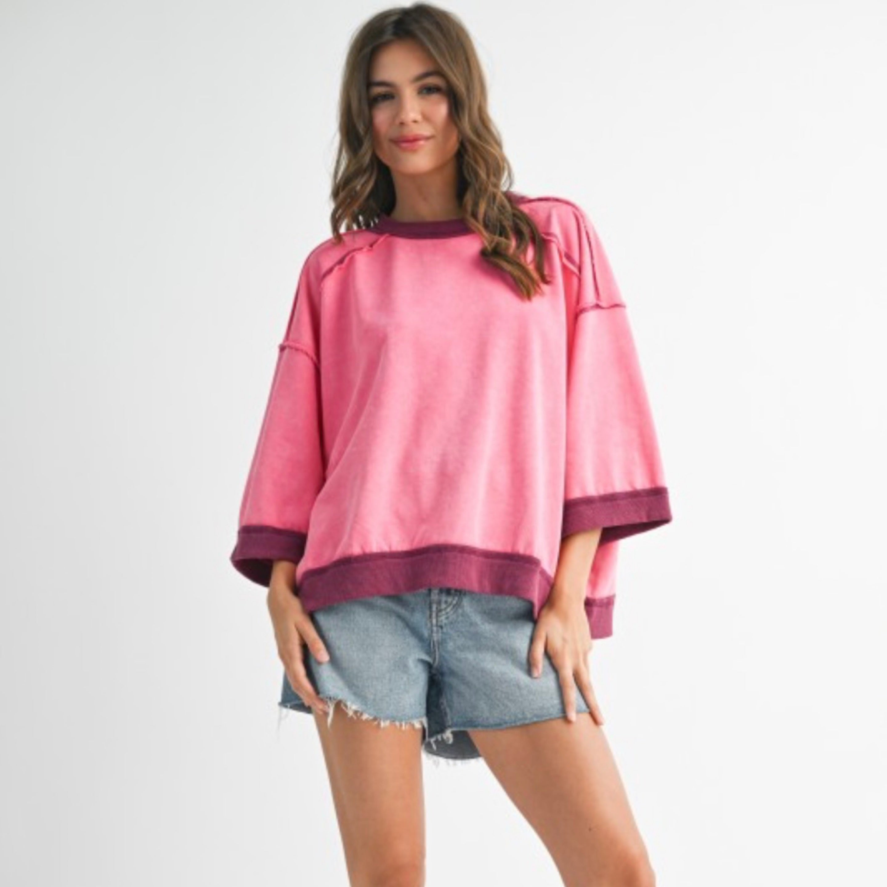 Boxy Pink Pullover