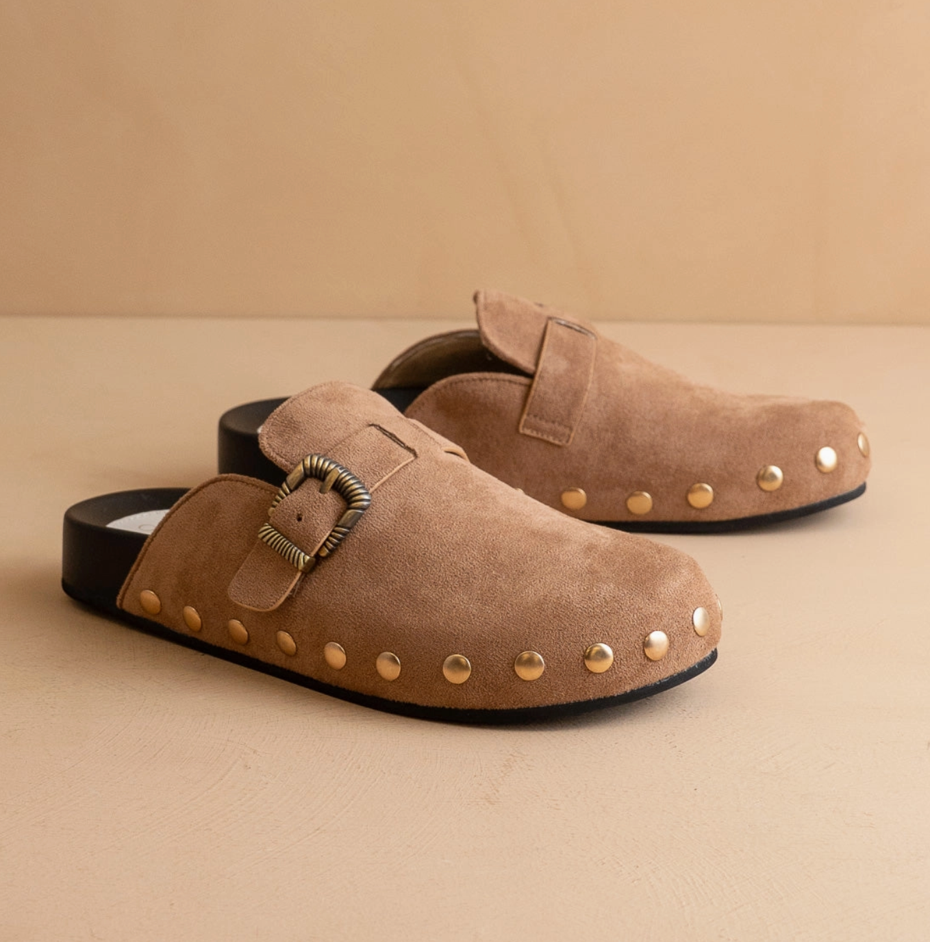 The Becca || Studded Buckle Clog
