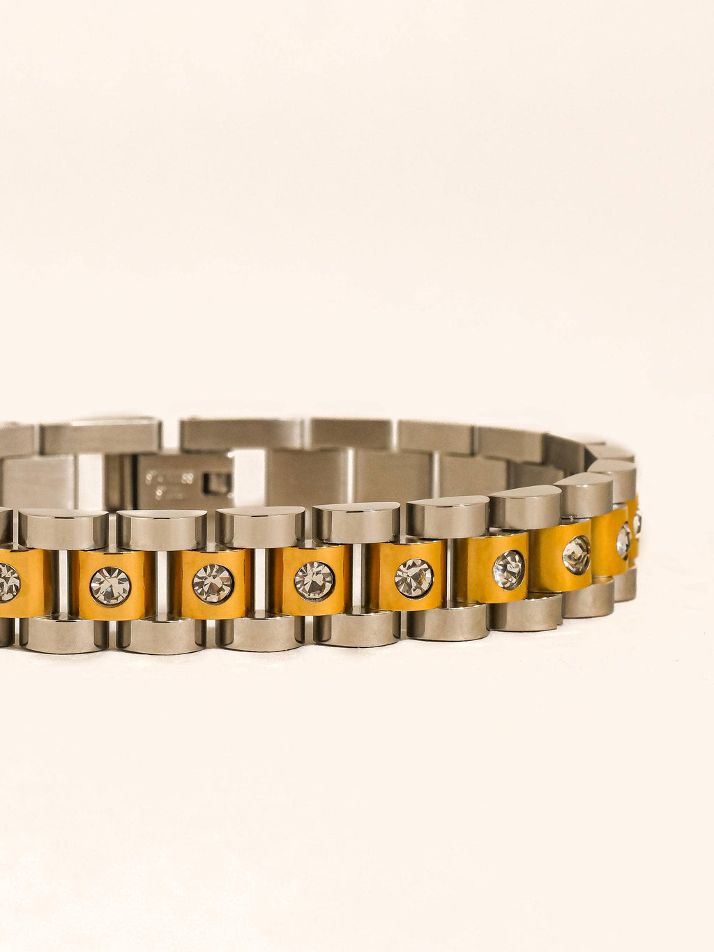 18K Gold Non-Tarnish Two-Tone Bracelet