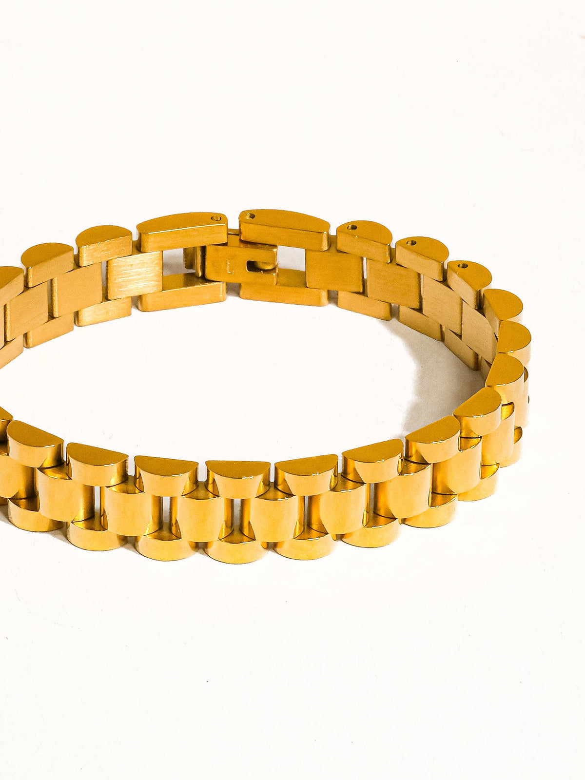 18K Gold Non-Tarnish Watchband Bracelet