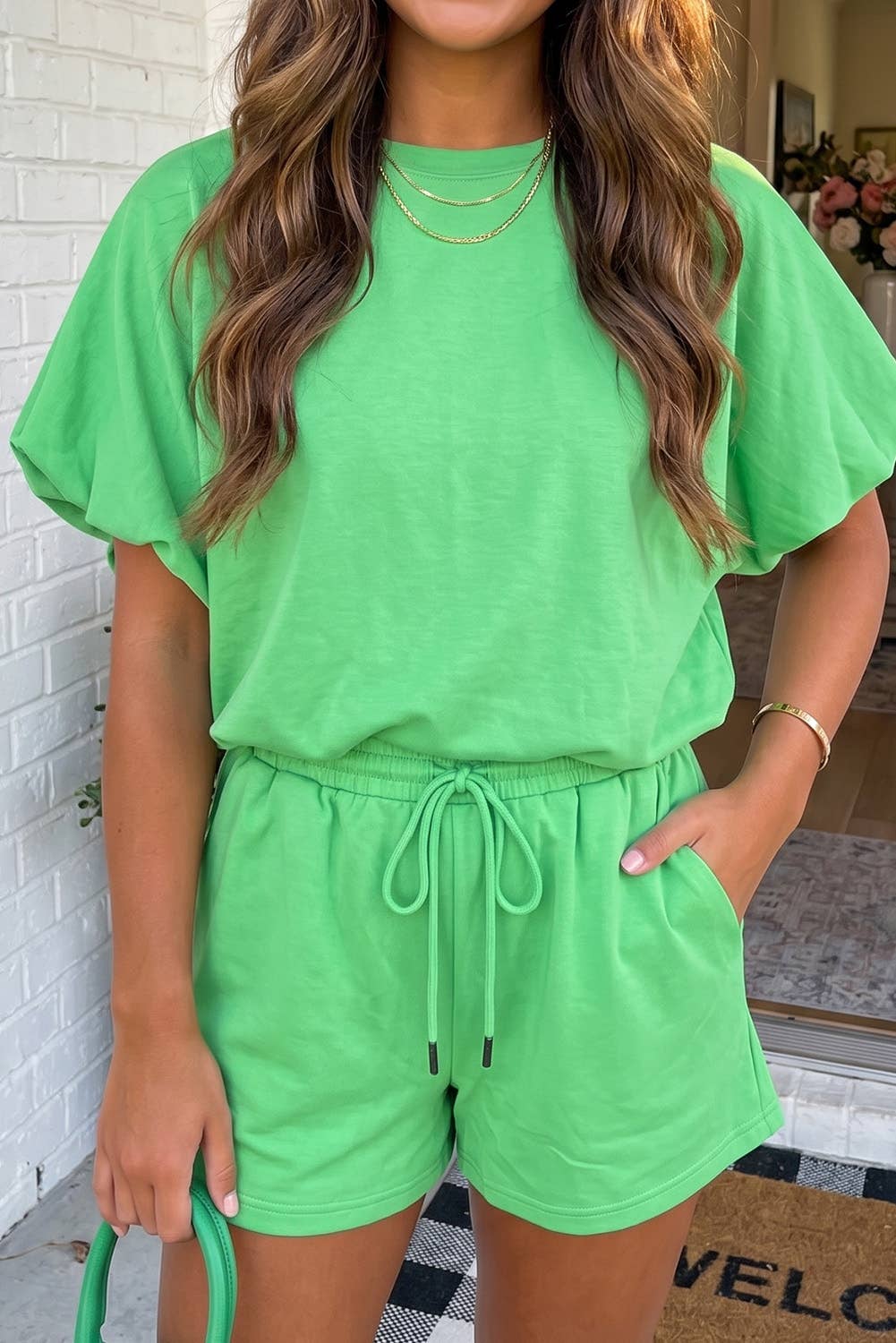 Bubble Top Shorts Set