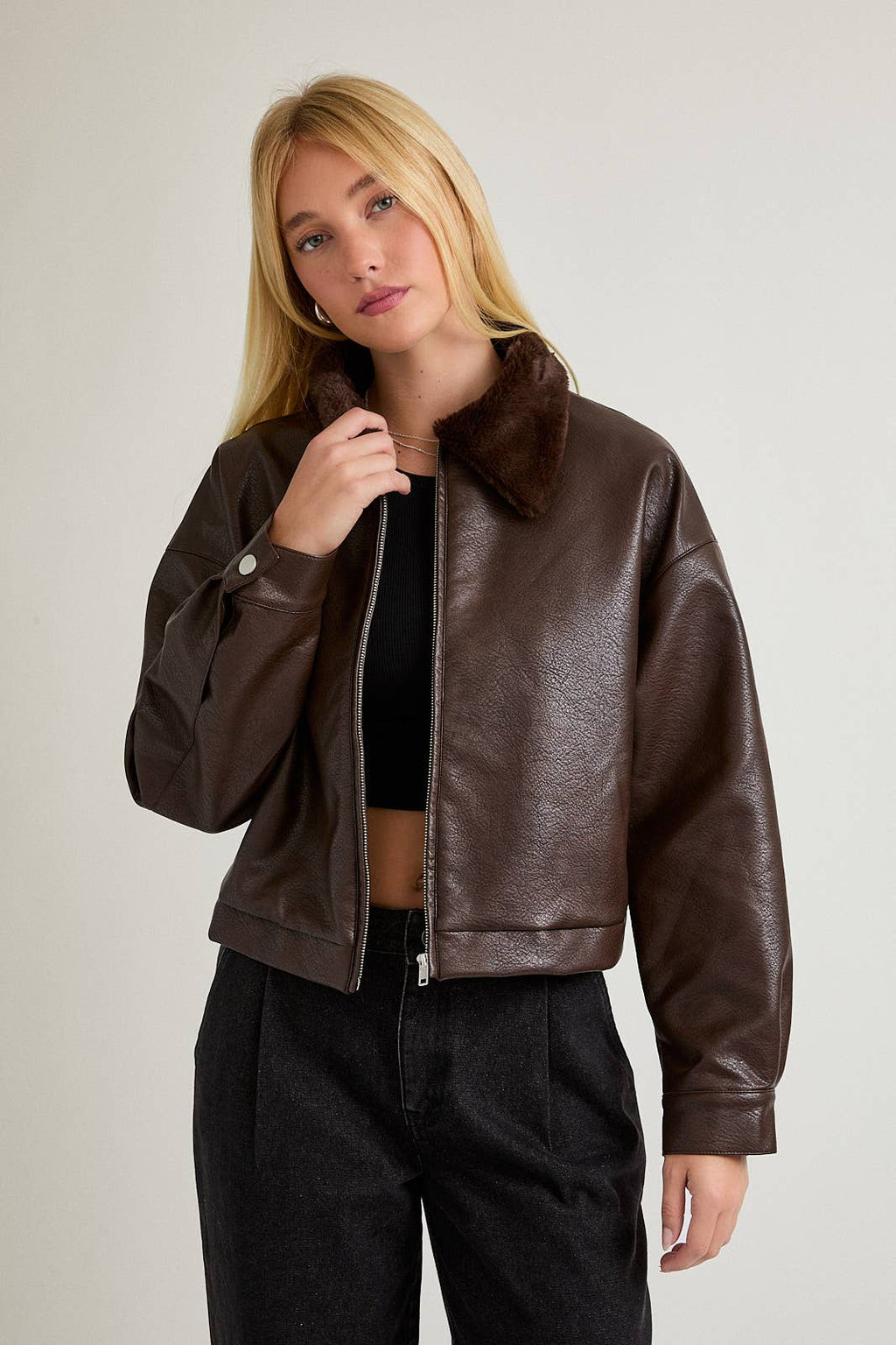 Phoebe Leather Coat