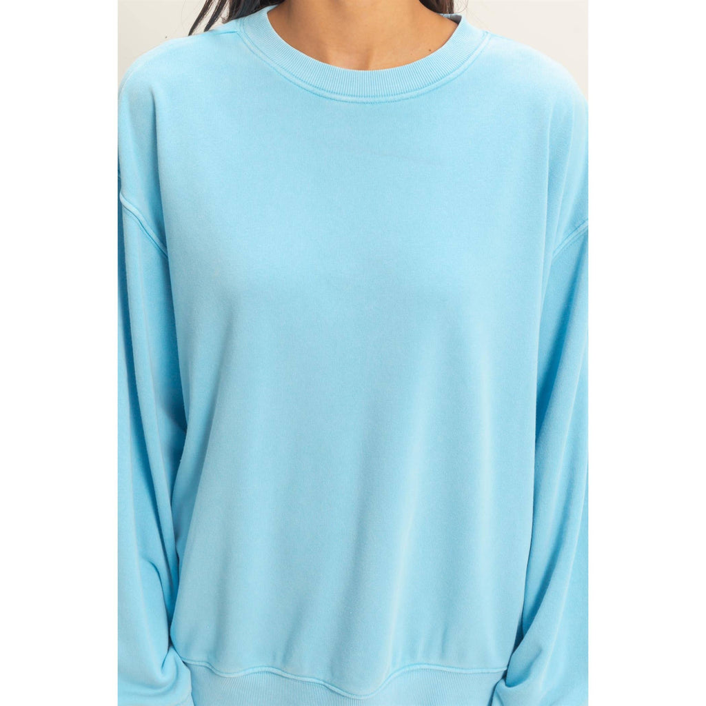 Mineral Washed Crew Neck Sweatshirt