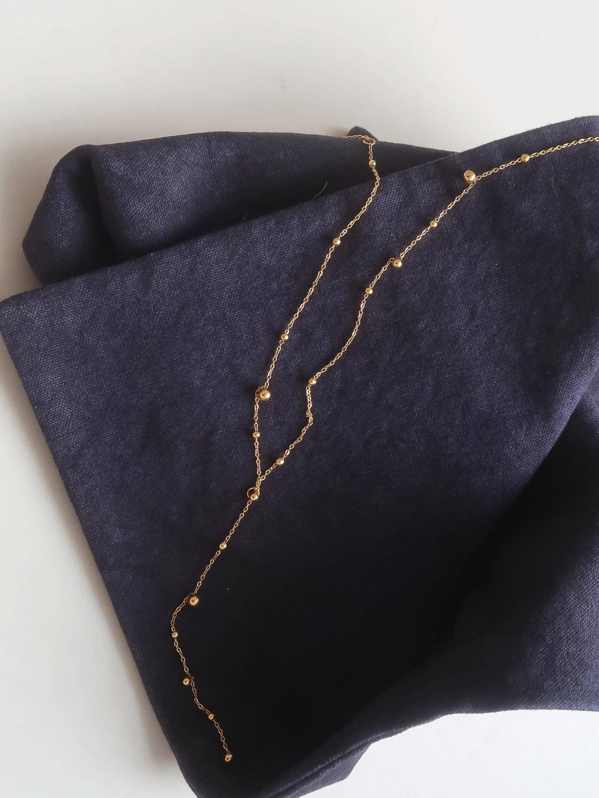 18K Gold Non-Tarnish Brisse Necklace