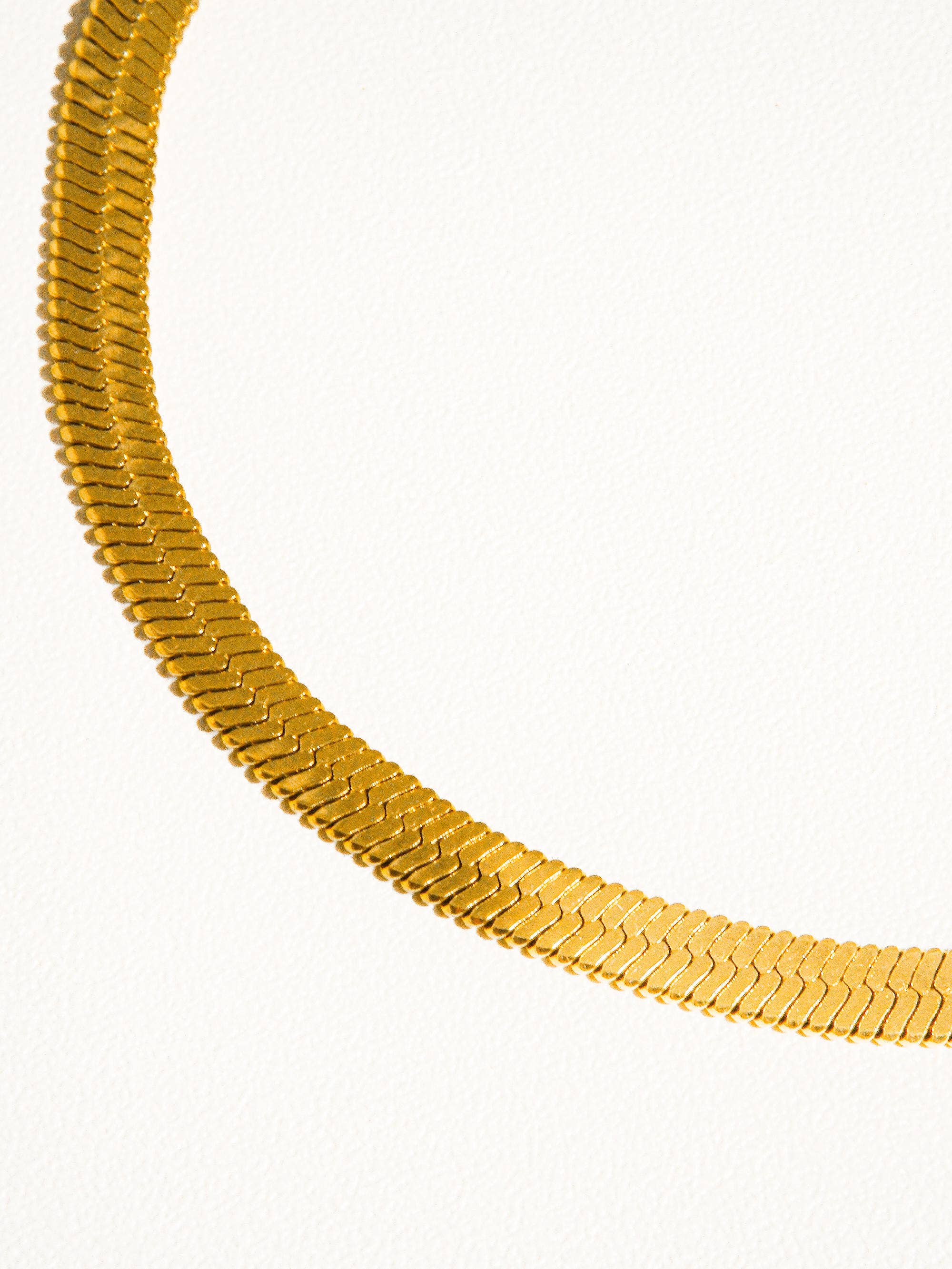 18K Gold Non-Tarnish Snake Bracelet