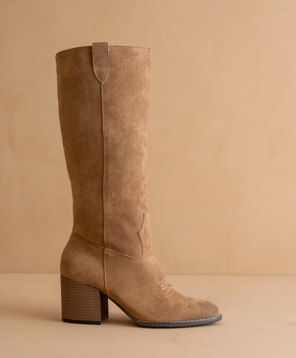 The Kendra || Latte Knee High Suede Boot