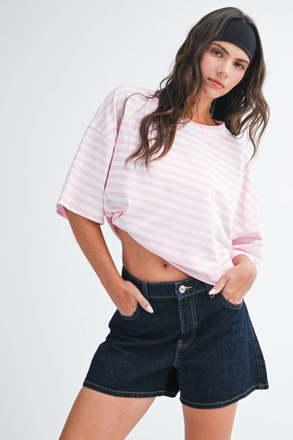 Oversized Stripe Boyfriend Tee